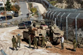 A suicide drone ignites a fire and targets an Israeli armored vehicle in "Shomera"