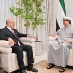 منصور بن زايد يبحث مع رئيس مجلس الشورى الإيراني سبل خفض التصعيد في اتصال هاتفي