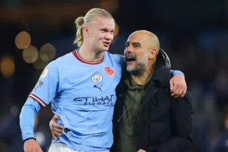 Haaland bids farewell to Guardiola with a touching message.. You changed Manchester City forever