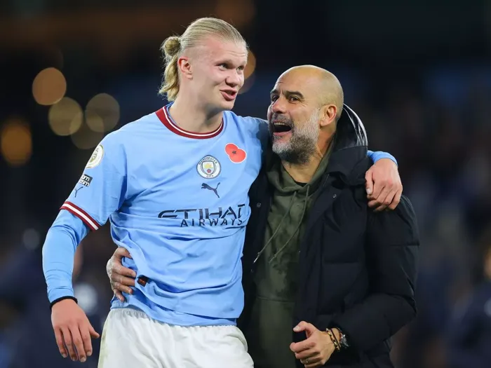 Haaland bids farewell to Guardiola with a touching message.. You changed Manchester City forever