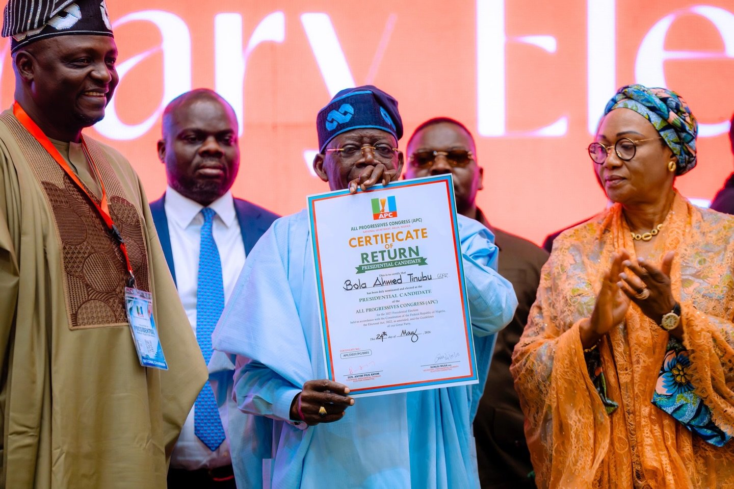 Bola Tinubu Officially Named Ruling Party Candidate for Nigeria’s 2027 Presidential Election