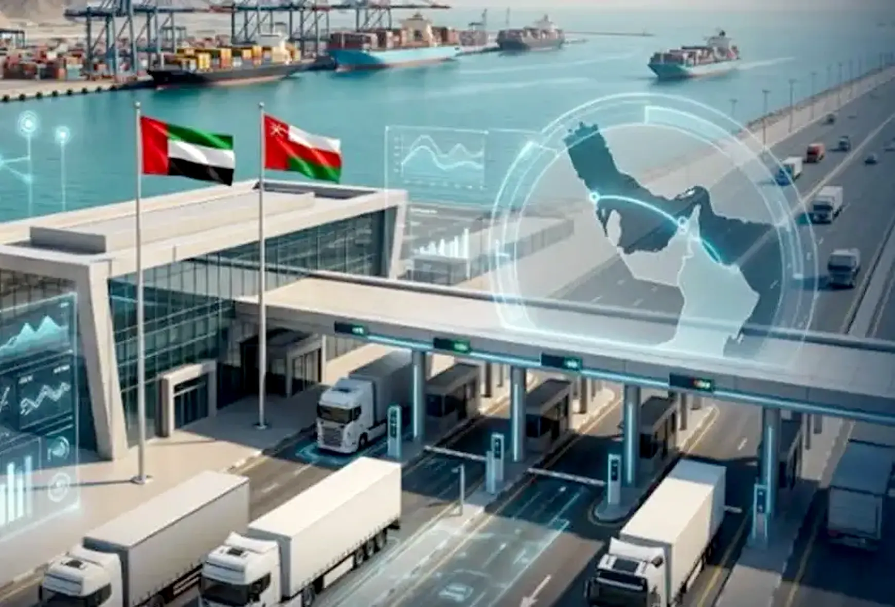 Sharjah exempts trucks using the logistics corridor coming from Oman from toll fees