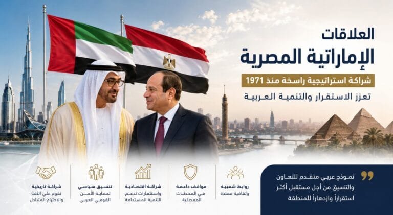 العلاقات الإماراتية المصرية.. شراكة استراتيجية راسخة منذ 1971 تعزز الاستقرار والتنمية العربية