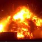 A massive explosion rocks a US spaceport during a private company's rocket test