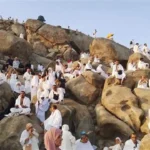 1.7 million pilgrims flocked to Mina to perform the stoning ritual at Jamarat al-Aqaba on the first day of Eid