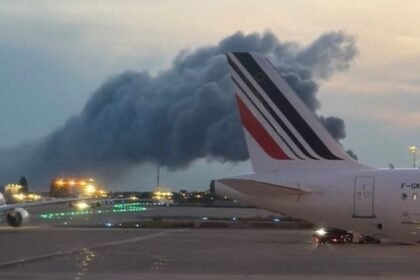 A massive fire near France's largest airport triggers widespread alert