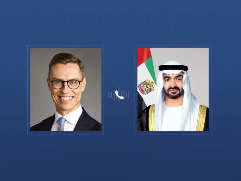 UAE President discusses strengthening cooperation and regional developments with Finnish President
