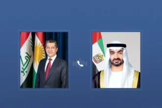 رئيس الإمارات يتلقى اتصالاً من رئيس حكومة كردستان العراق ويدين الاعتداءات الإيرانية