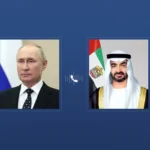 رئيس الإمارات يتلقى اتصالاً هاتفياً من الرئيس الروسي