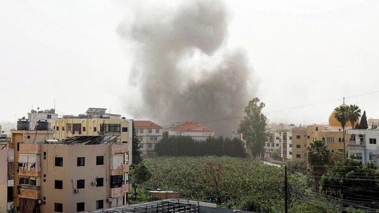 An Israeli airstrike on southern Lebanon kills eight Syrians and increases tensions on the border