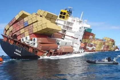 The cargo ship "Corsage C" sank off the Greek island of Andros, but its crew was rescued