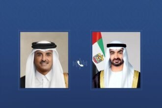 رئيس الإمارات يتلقى اتصالاً هاتفياً من أمير قطر أدان خلاله الاعتداءات الإيرانية على الإمارات