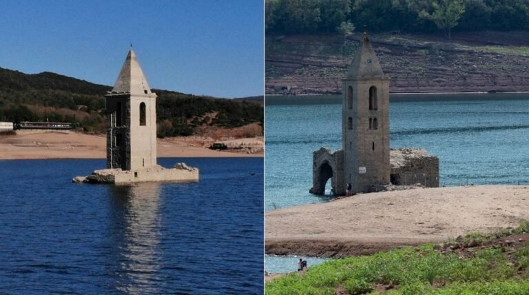 Drought in Barcelona brings back to the surface a thousand-year-old church that had been submerged since the Franco era.
