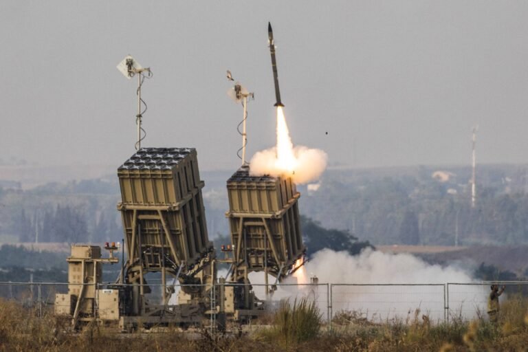 Iron Dome installed in an open field in northern Israel