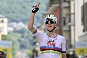 Tour de Switzerland.. "Bugachar", the UAE team cyclist, tops the overall standings