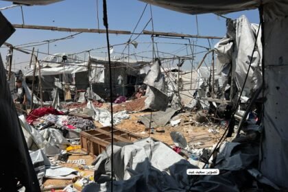 Two martyrs and a number of wounded in an Israeli bombing that targeted the Al-Mawasi area west of Khan Younis
