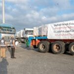 "Chivalrous Knight 3" 5 Emirati humanitarian aid convoys enter Gaza