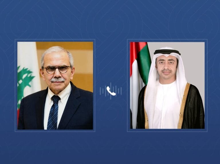 عبدالله بن زايد ونواف سلام يبحثان هاتفياً العلاقات الثنائية والتطورات في لبنان