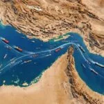 A relative decline in oil and gas tanker traffic through the Strait of Hormuz as the Washington-Tehran agreement comes into effect