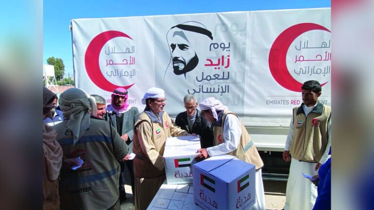 الفارس الشهم 3.. الهلال الأحمر الإماراتي يغيث غزة بـ 36.7 مليون درهم