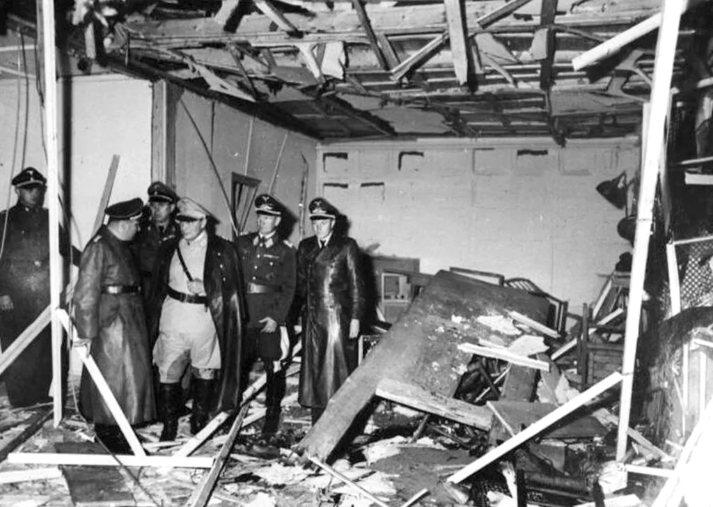 The aftermath of the explosion that nearly killed Hitler