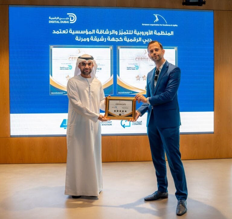المنظمة الأوروبية للتميز والرشاقة تصنّف "دبي الرقمية" بمستوى "5 نجوم" في المرونة المؤسسية