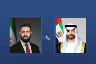 During a phone call.. The President of the UAE and the Syrian President discuss cooperation relations and regional developments