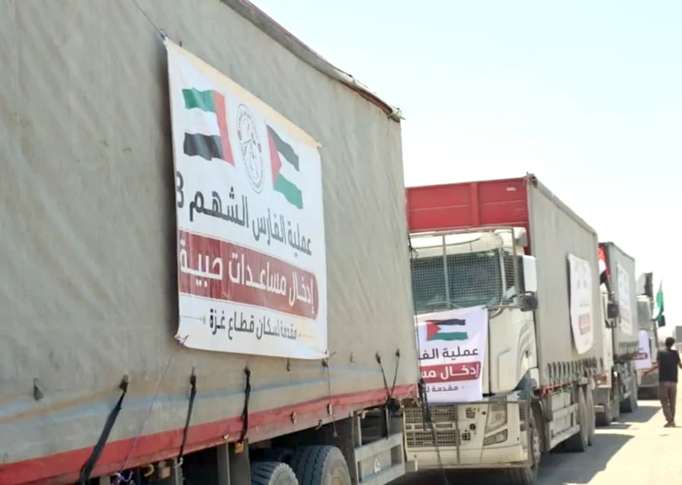 The UAE continues to support the health sector in Gaza with a new convoy of medicines as part of Operation "The Noble Knight 3"