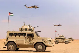 The Jordanian army announces it shot down a drone that violated the kingdom's airspace in the eastern desert
