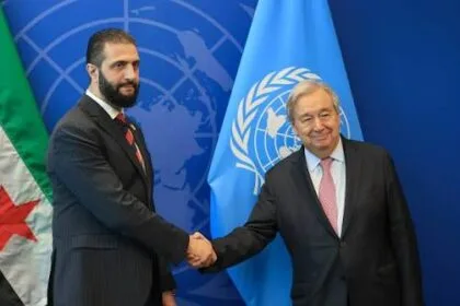 The Syrian president receives Guterres in Damascus in a historic visit, the first of its kind since 2009