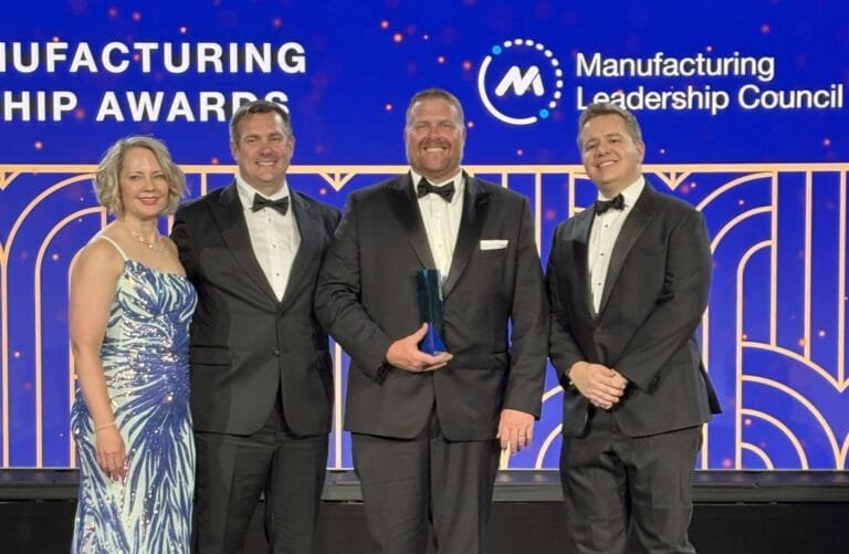 In appreciation of her achievements.. Emirates Global Aluminium receives an award from the Manufacturing Leadership Awards