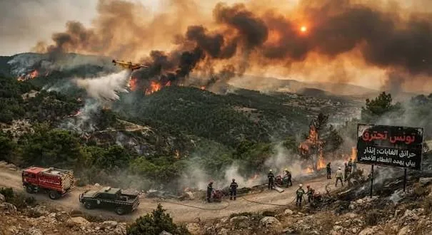Tunisia is facing widespread forest fires, and the Sirocco winds are further complicating the situation