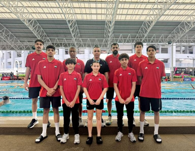 Thailand.. The UAE swimming team participates in the Asian Age Group Championship