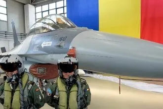 A Romanian F-16 intercepted and shot down a drone that violated the country's airspace for the third time