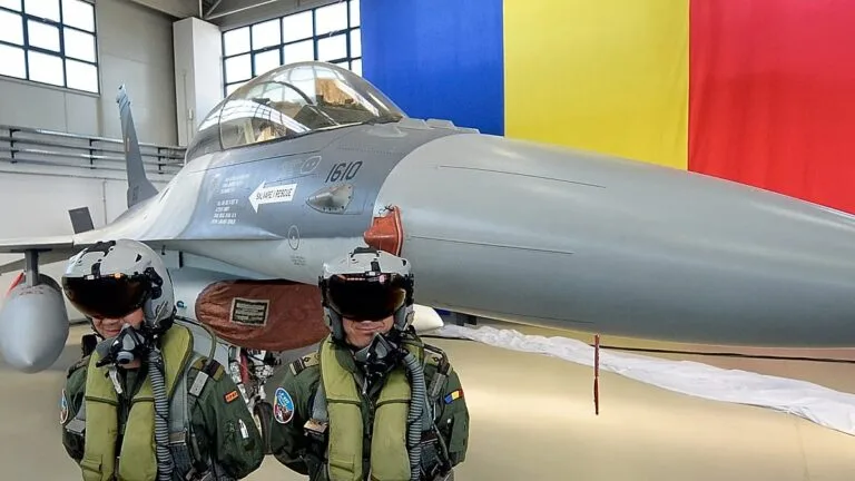 A Romanian F-16 intercepted and shot down a drone that violated the country's airspace for the third time