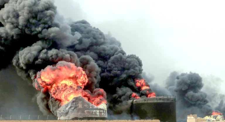 Intense airstrikes hit Hodeidah port amid escalating tensions in the Red Sea
