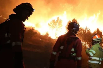 Out of control: Widespread fires force the evacuation of dozens of villages in Spain