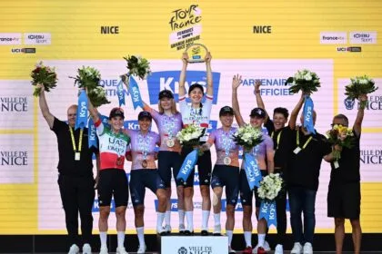 Emirates Cycling leads the overall team standings at the conclusion of the Women's Tour de France