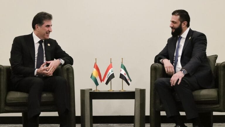 أحمد الشرع يستقبل رئيس إقليم كردستان في دمشق