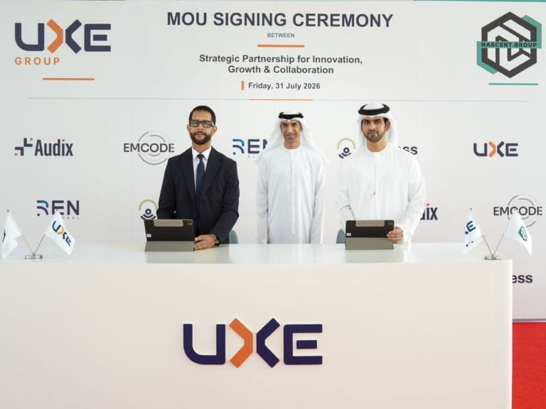 With the aim of promoting innovation and digital transformation. UAE's UXE Group signs partnership with NASCENT