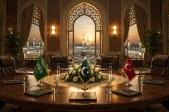 The room that preceded Mecca... How was the defense agreement between Saudi Arabia, Turkey and Pakistan formed?