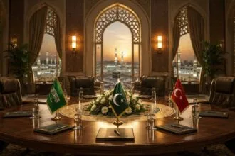 The room that preceded Mecca... How was the defense agreement between Saudi Arabia, Turkey and Pakistan formed?