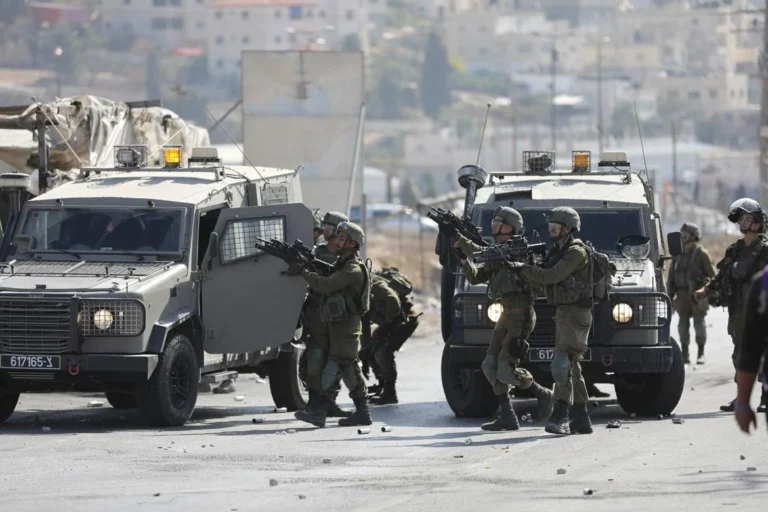 Suffocation injuries during an Israeli raid on the village of Al-Mughayyir, northeast of Ramallah