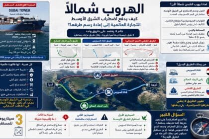 خاص ـ الهروب شمالًا.. هل تدفع أزمات الشرق الأوسط التجارة العالمية إلى إعادة رسم طرقها؟