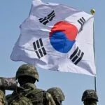 North Korea launches a barrage of ballistic missiles as US-South Korean military exercises coincide with the start of the US-South Korean military drills
