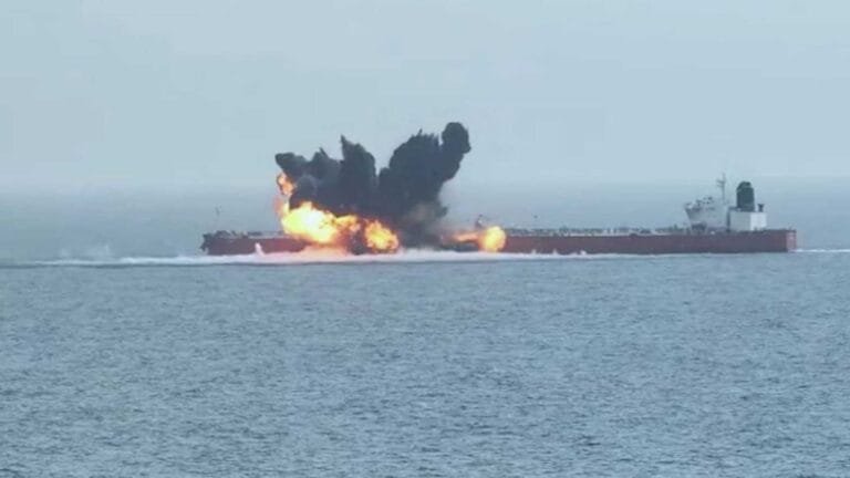 A ship was hit by an unidentified projectile in the Strait of Hormuz amid ongoing maritime tensions
