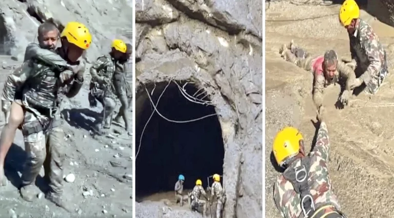 A race against time in Nepal to rescue those trapped inside a tunnel after floods