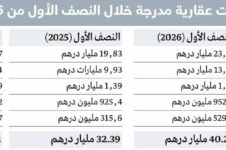 بزيادة سنوية 30.26%.. 18.9 مليار درهم صافي أرباح 5 شركات عقارية مدرجة في "سوق دبي المالي" خلال 6 أشهر