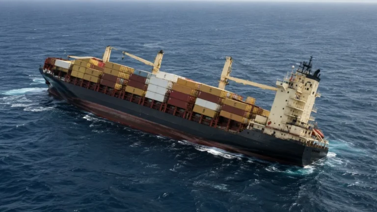 A cargo ship sank off the coast of India; two people were rescued and the search continues for the rest of the crew