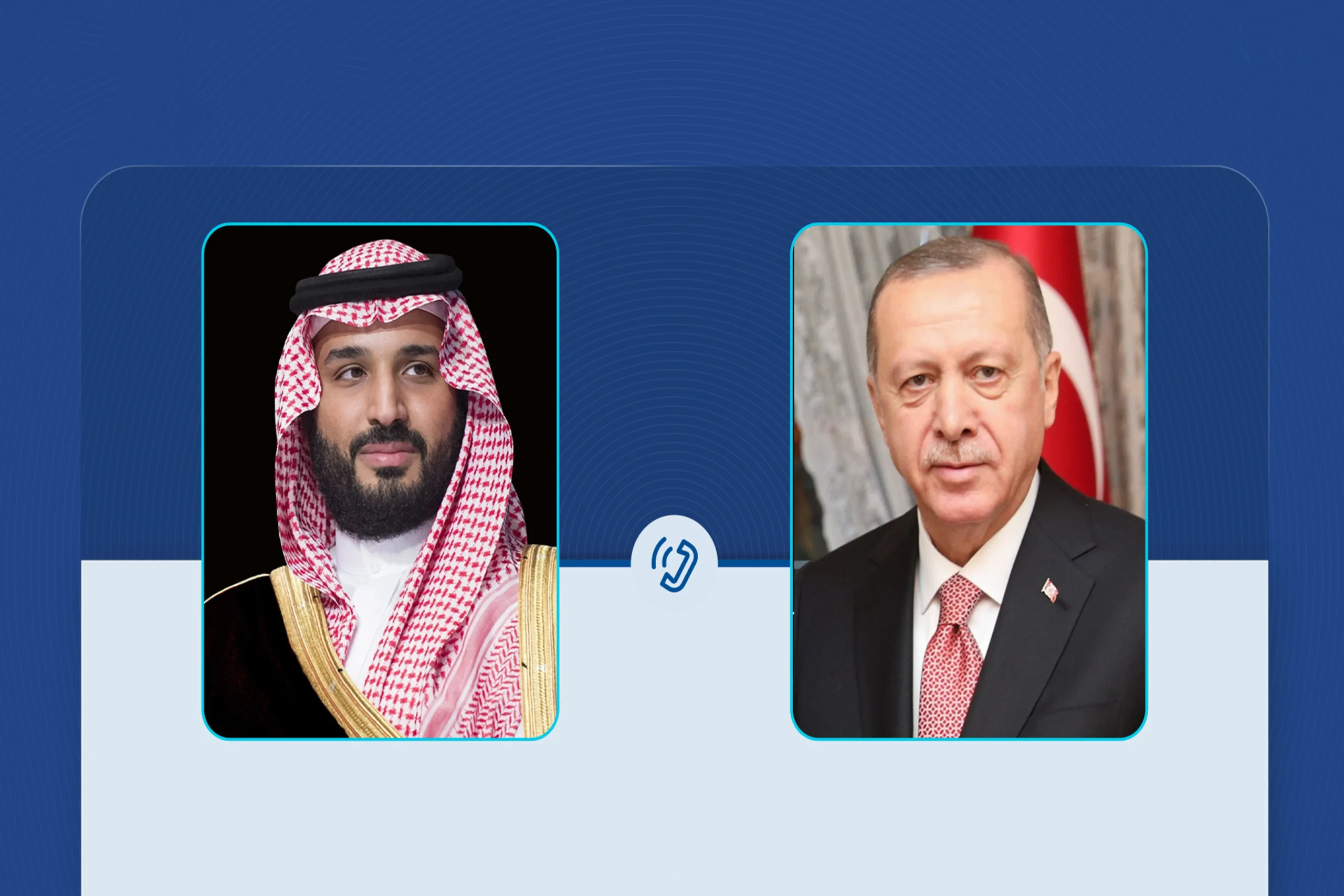 Telephone talks between the Saudi Crown Prince and the Turkish President to discuss regional developments and strengthen bilateral partnership
